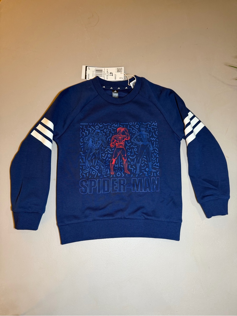 adidas Navy & White Kids' Spider-Man Sweatshirt and Joggers Set